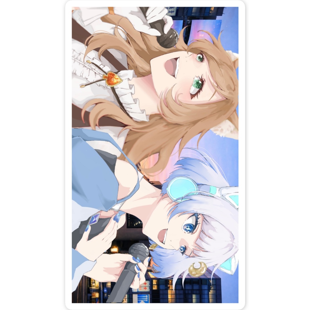 ツキマチアス&愛瀬燈 "世界は美しいはずなんだ" ステッカー