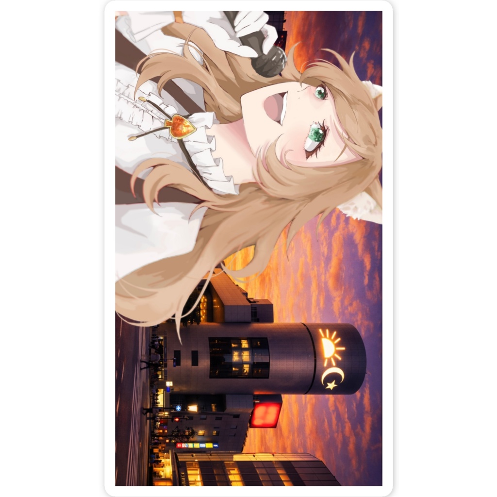 愛瀬燈 "世界は美しいはずなんだ" ステッカー