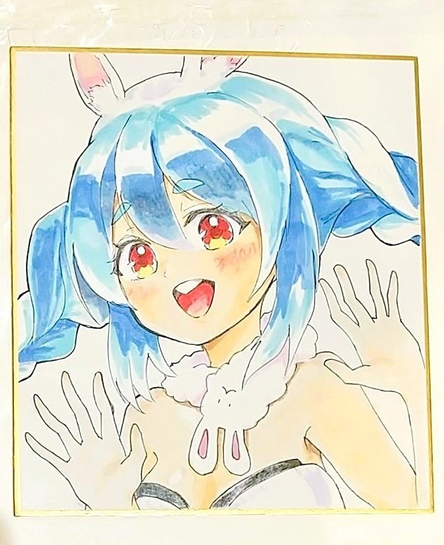 【アナログ一点もの】キャラクター色紙（カラー）【オーダーメイド可】