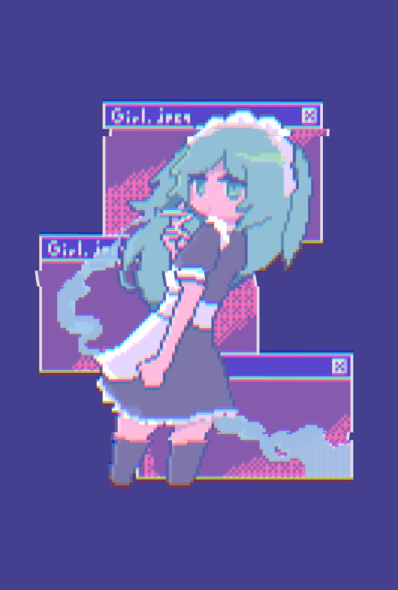 ポストカード　たばこメイド