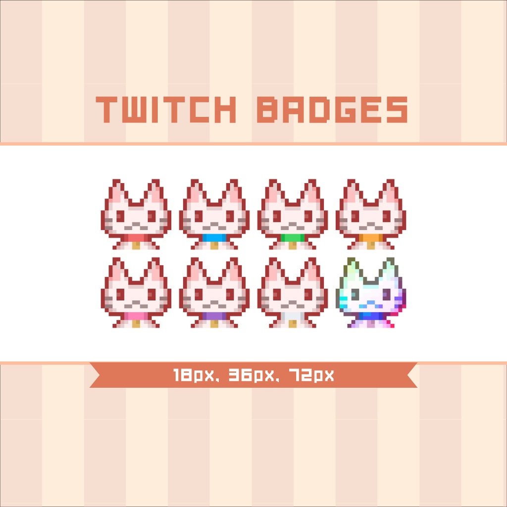 twitch向けバッジ素材「ねこ」