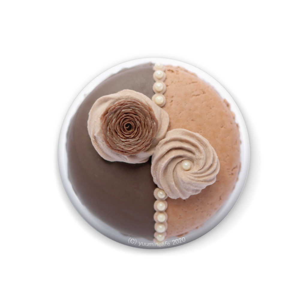 【缶バッチ】チョコレートローズマカロン