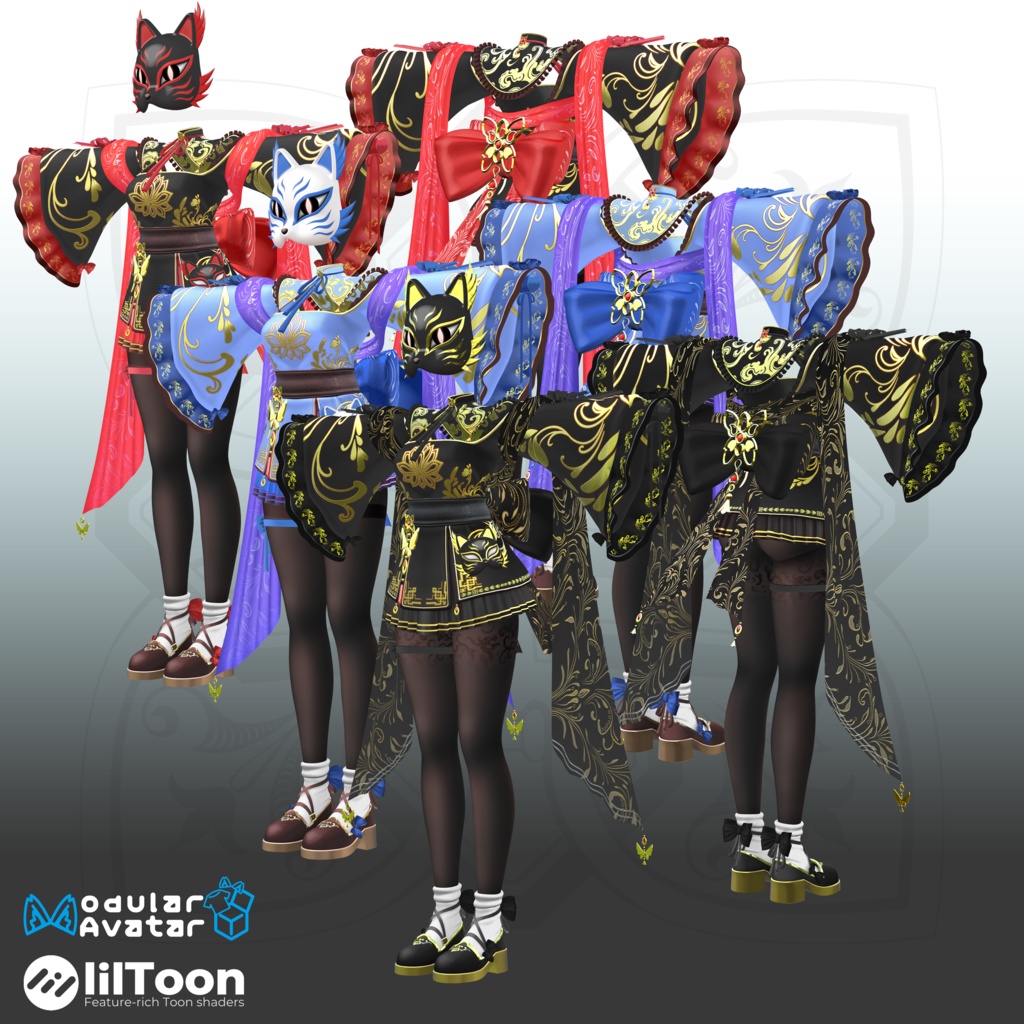 【18アバター対応】🦊Fox Demon Face🦊