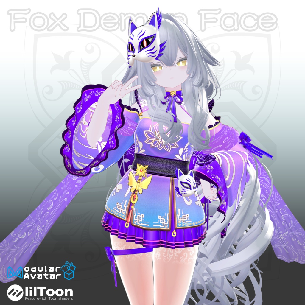 【18アバター対応】🦊Fox Demon Face🦊