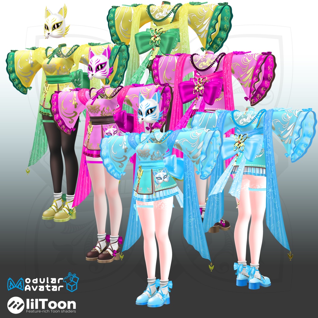 【18アバター対応】🦊Fox Demon Face🦊