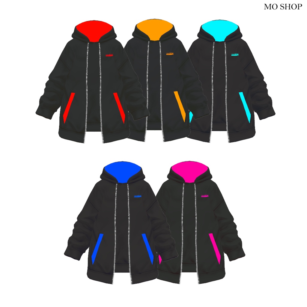 【VRoid】サイバーパーカーセット