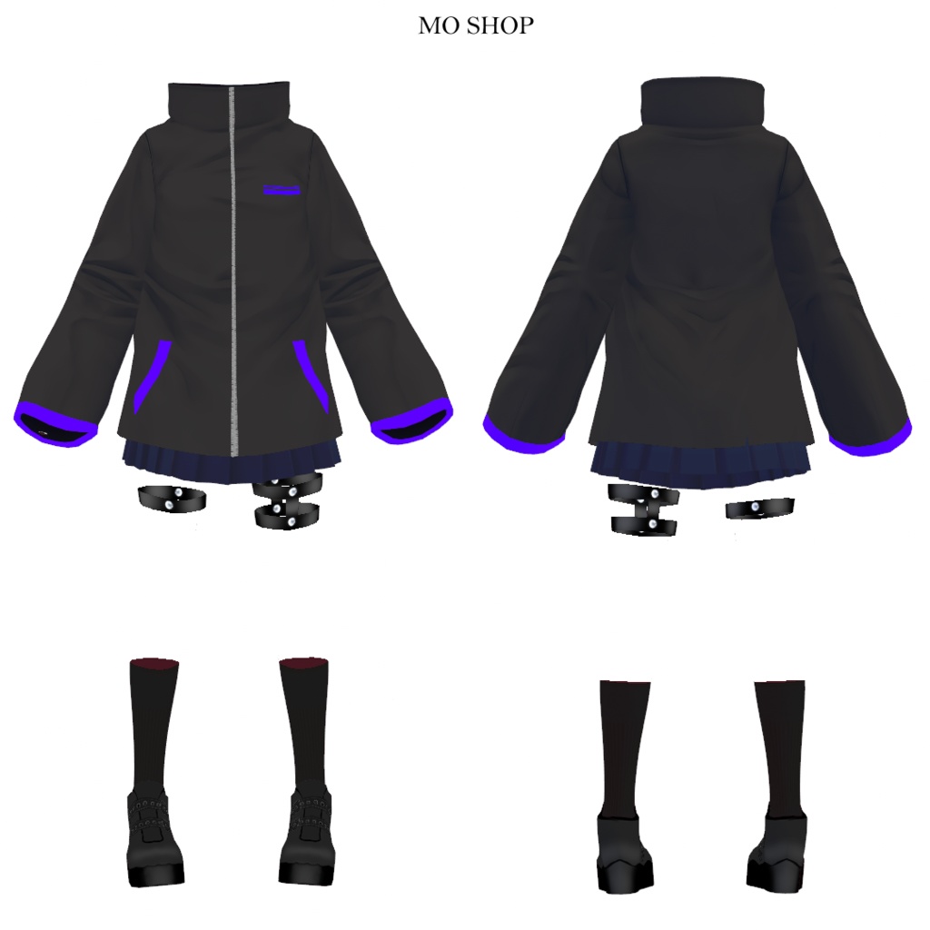 【VRoid】サイバーコートセット