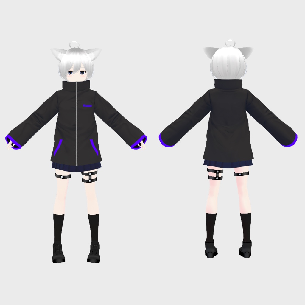 【VRoid】サイバーコートセット