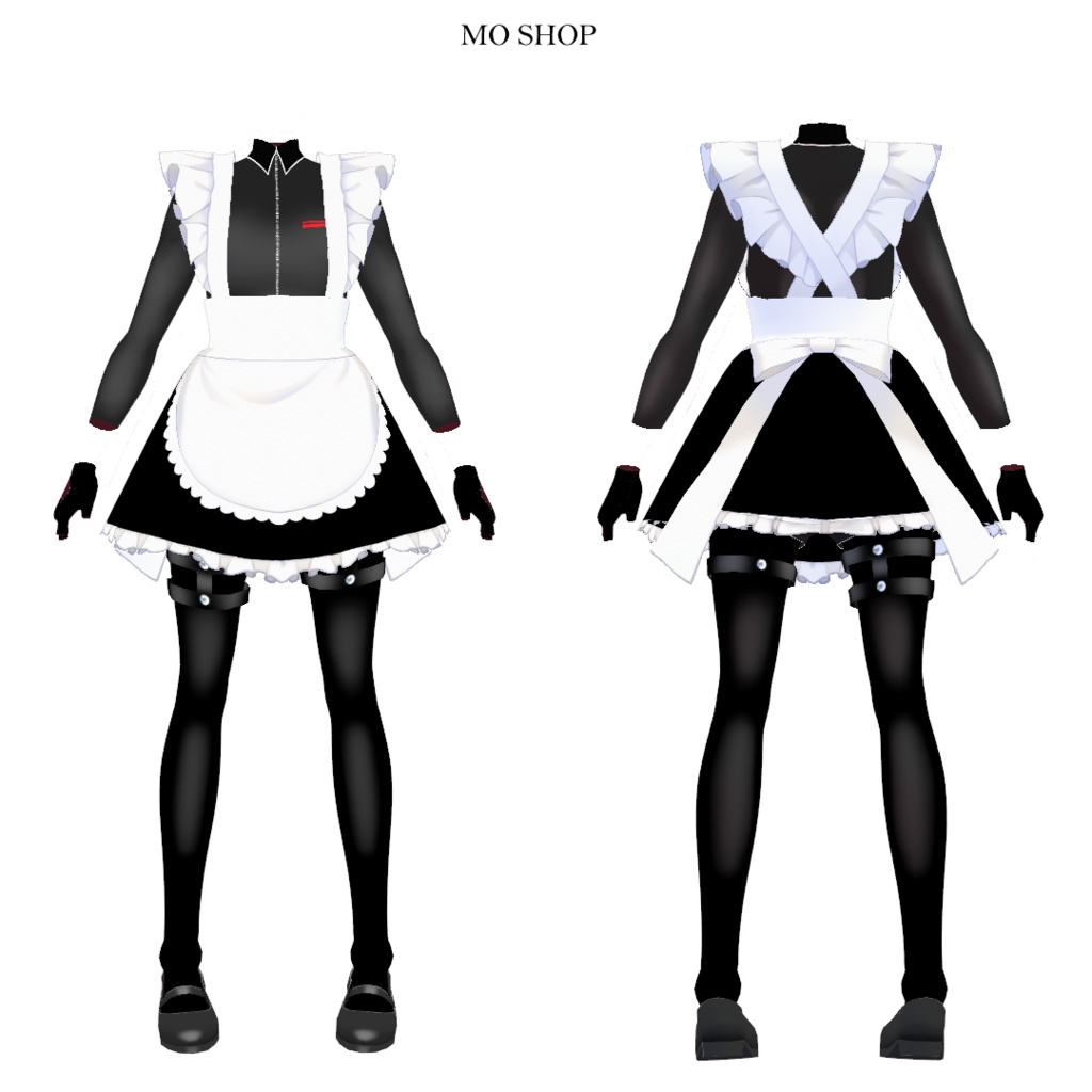 【VRoid】サイバーメイドセット