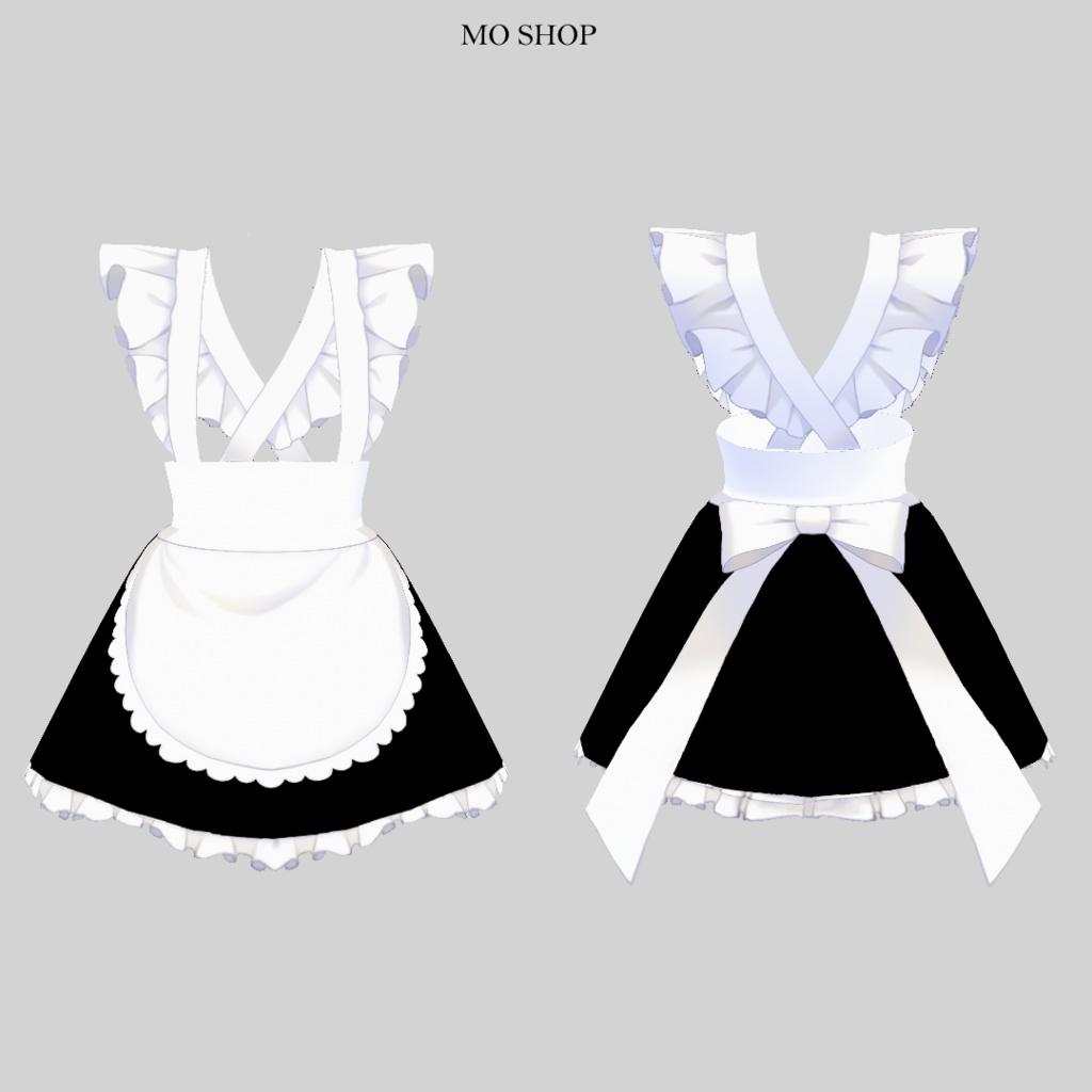 【VRoid】サイバーメイドセット