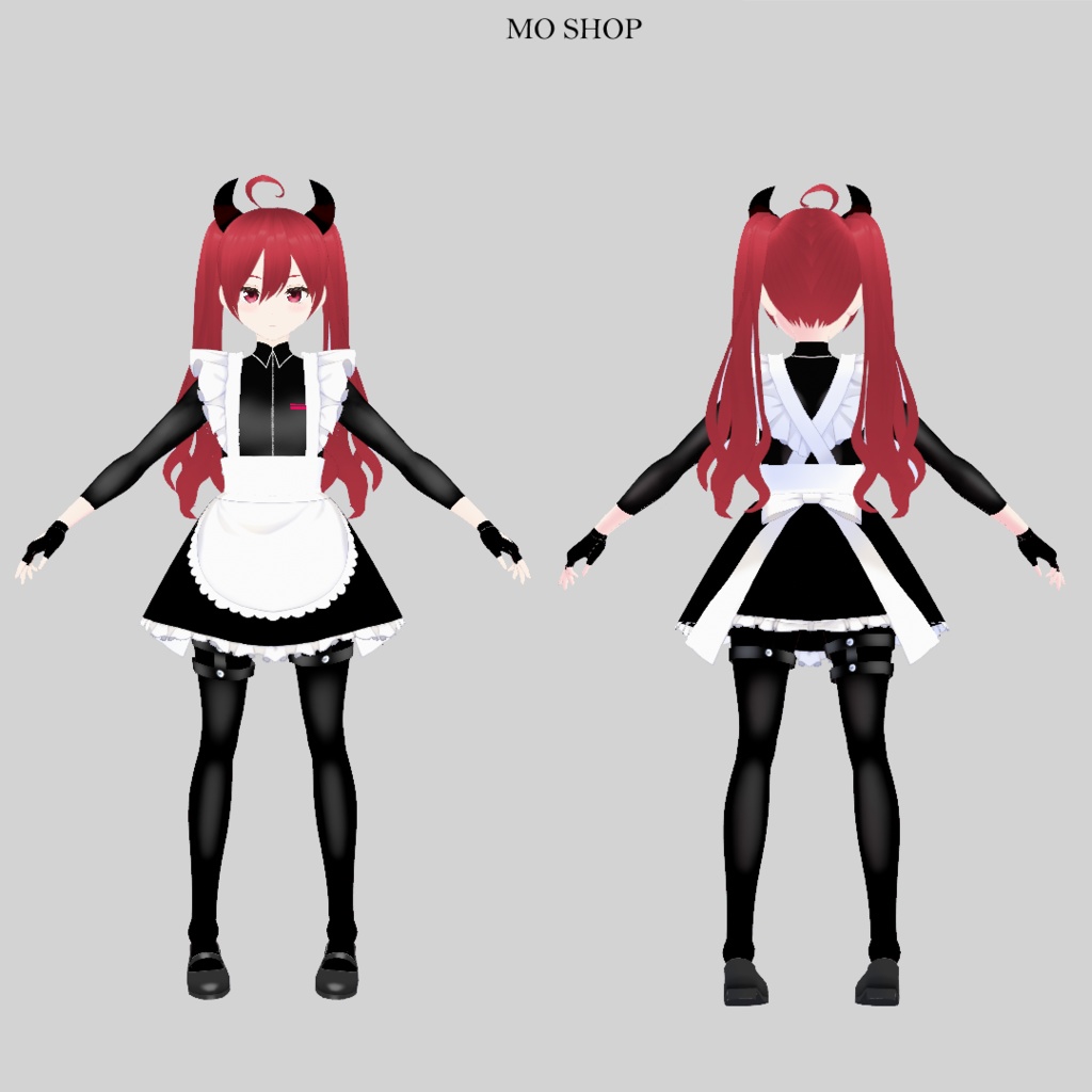 【VRoid】サイバーメイドセット