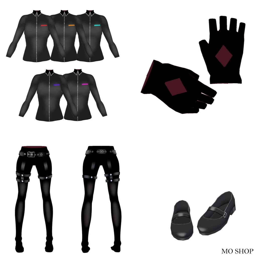 【VRoid】サイバーメイドセット