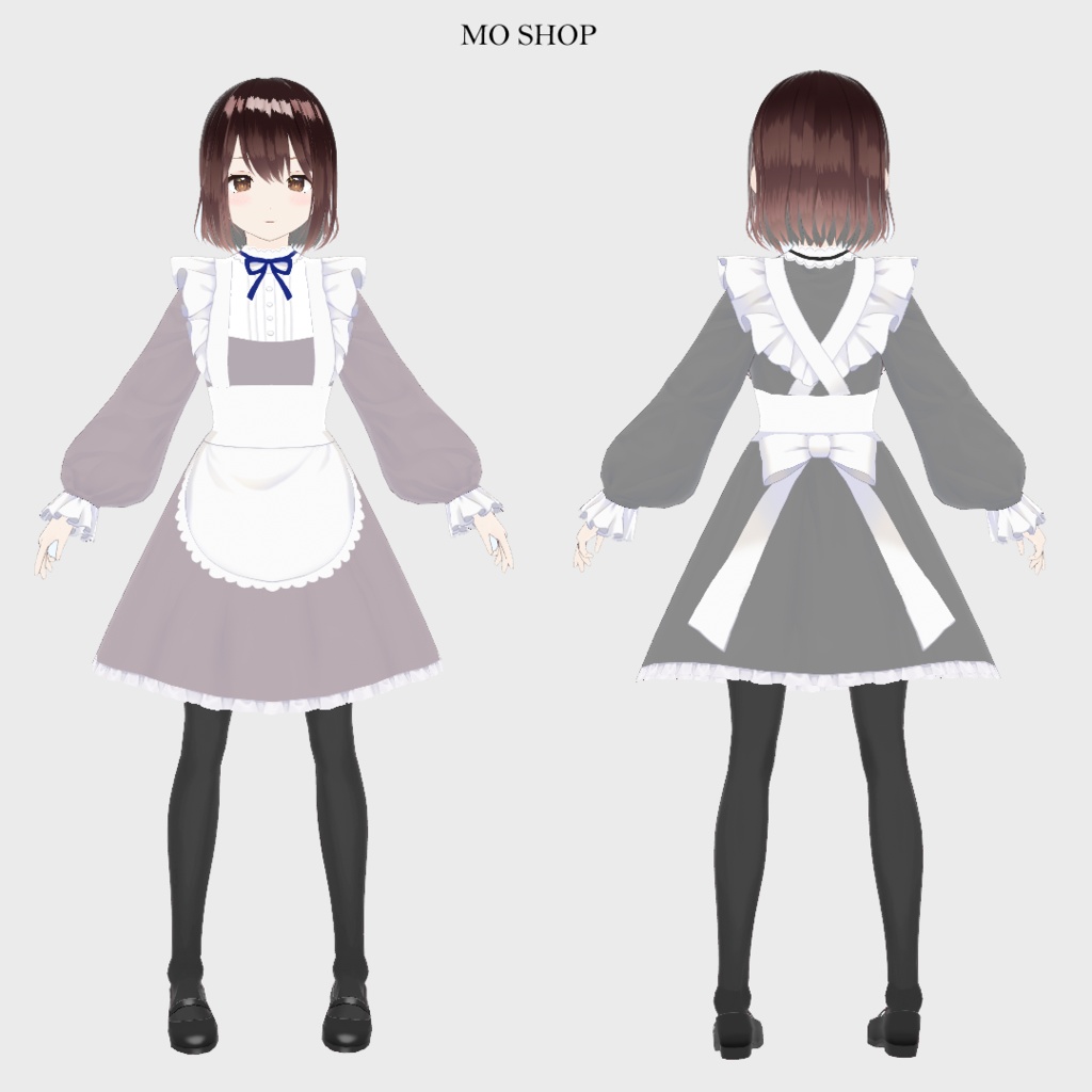 【VRoid】シンプルメイド服 3色セット