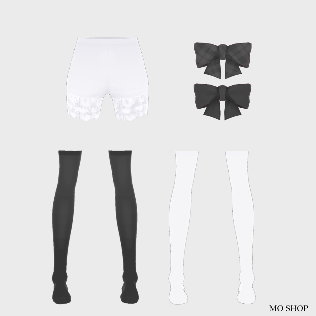 【VRoid】メイドワンピ 3色セット