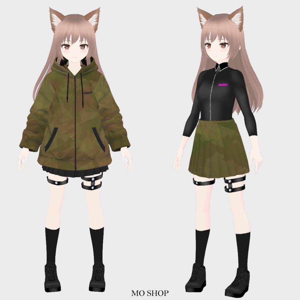 【VRoid】プリーツスカート 5色セット