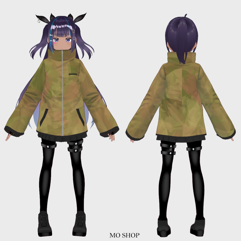 【VRoid】ミリタリーコート 5色セット