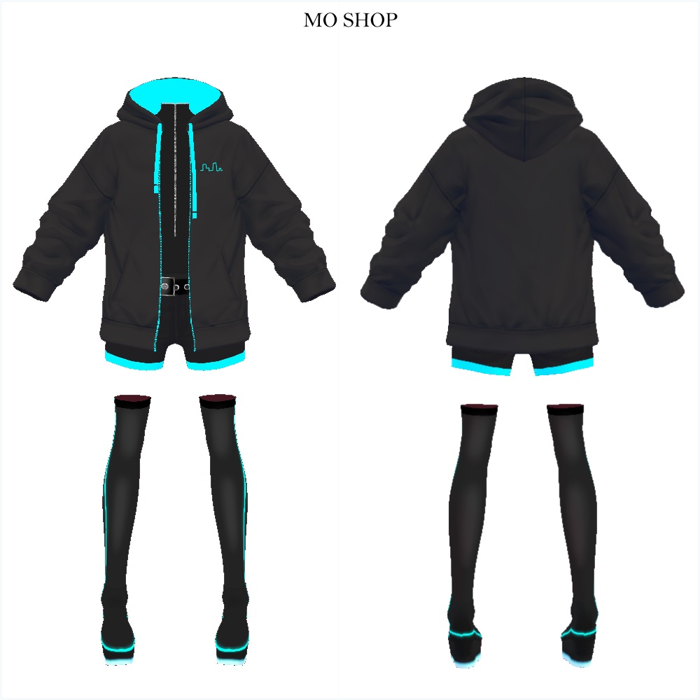 【VRoid】サイバーパーカーセット2