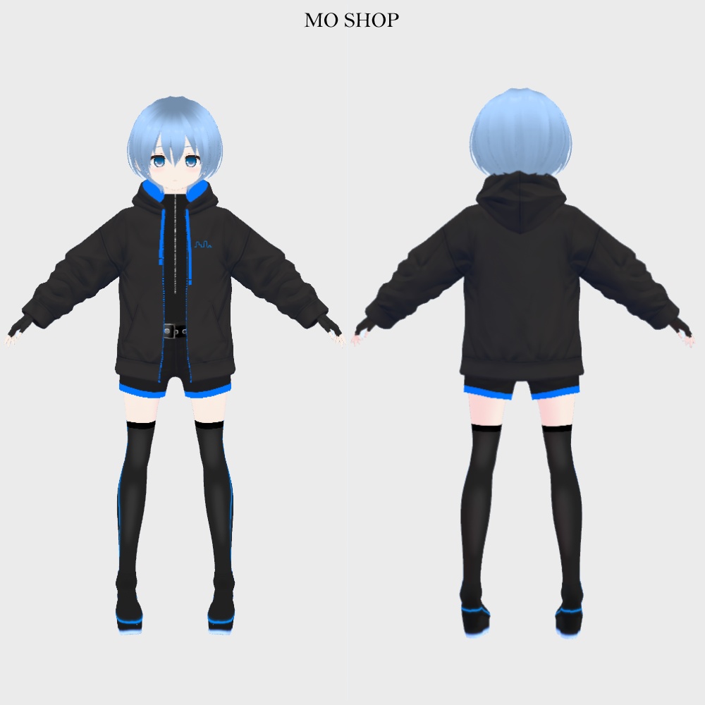 【VRoid】サイバーパーカーセット2