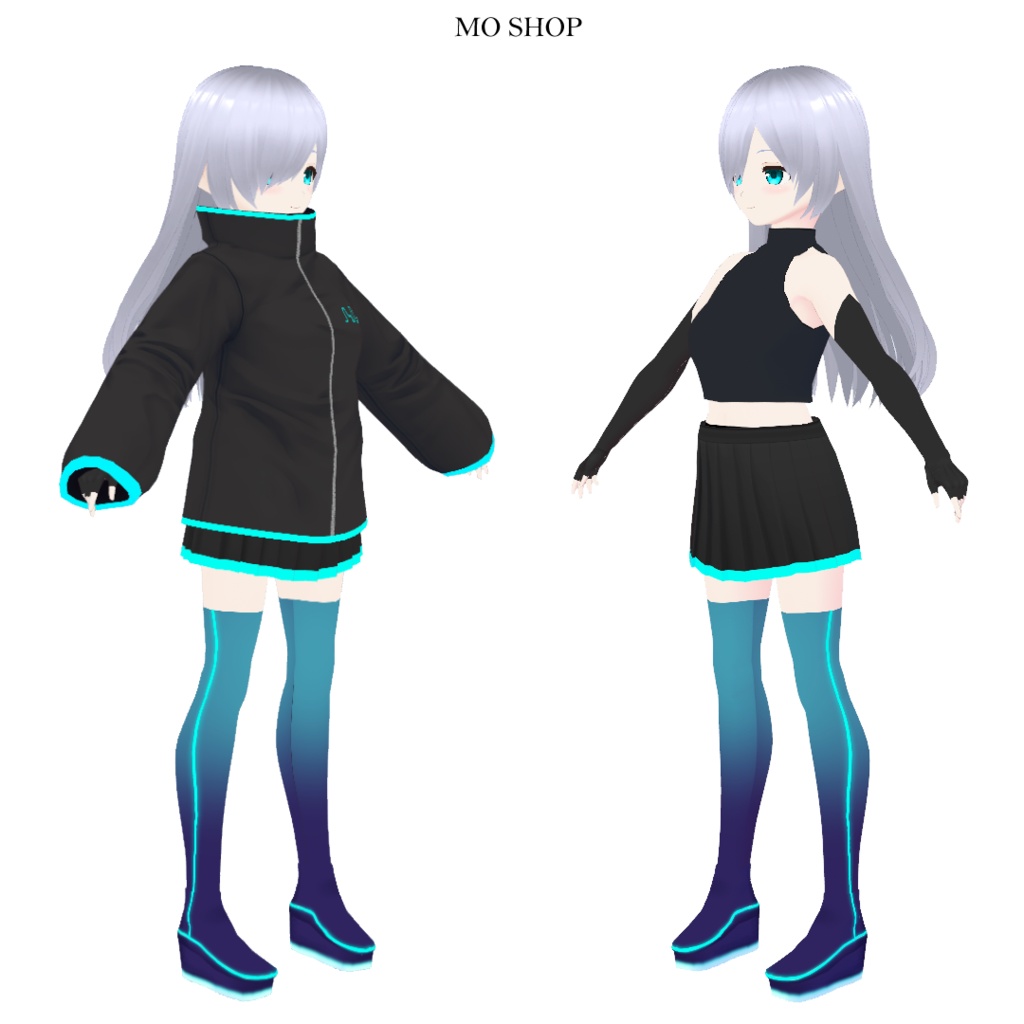 【VRoid】サイバーコートセット2