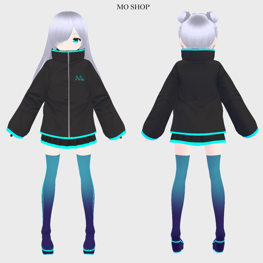 【VRoid】サイバーコートセット2