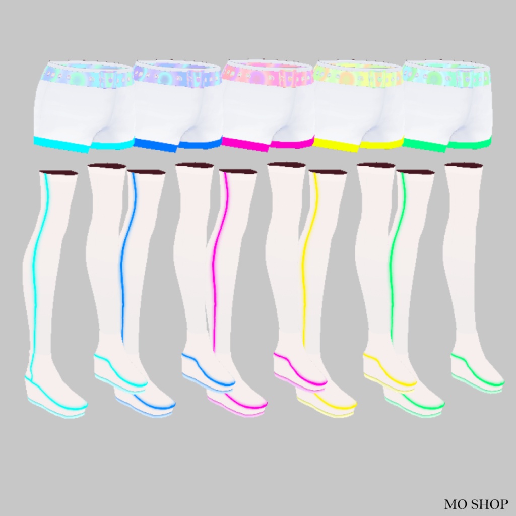 【VRoid】サイバーパーカーセット ホワイト