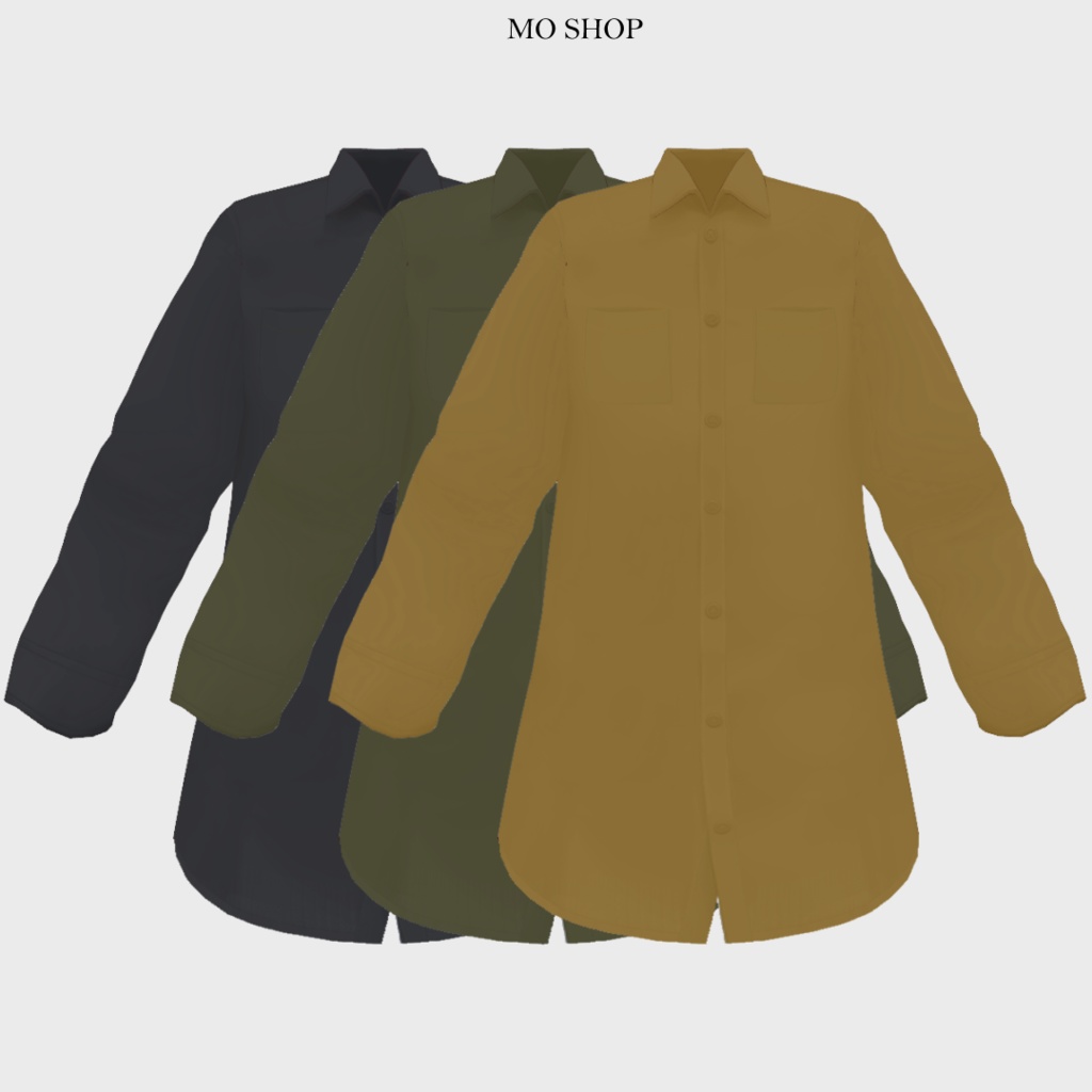 【VRoid】シャツワンピセット