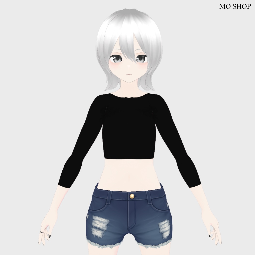 【VRoid】シャツワンピセット