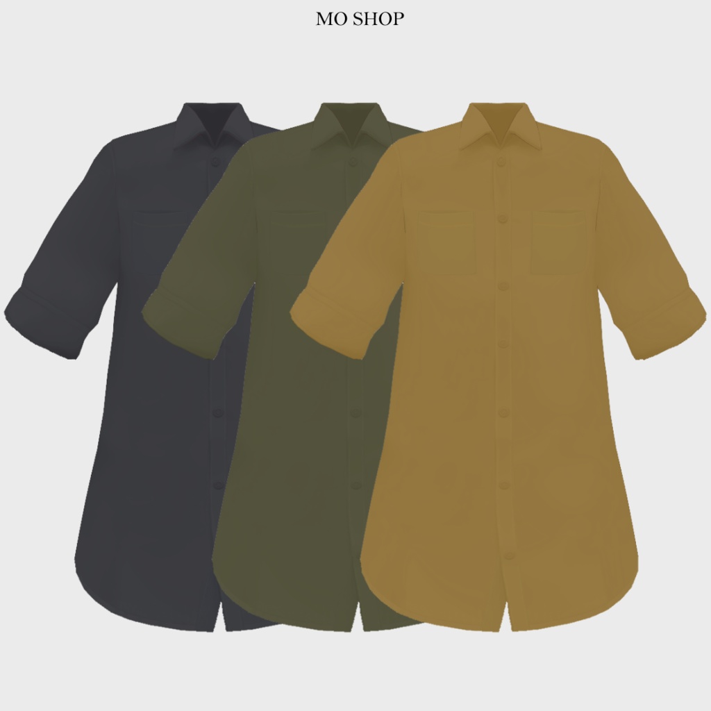 【VRoid】シャツワンピセット