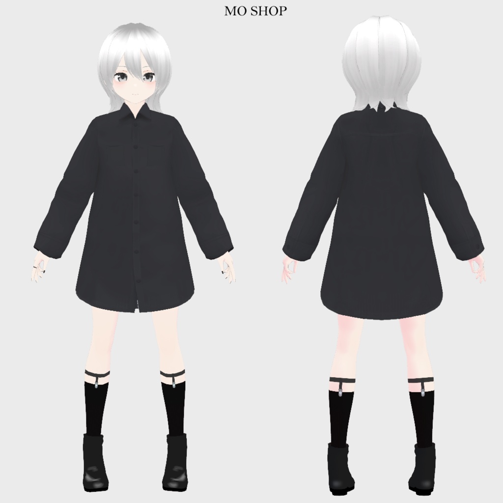 【VRoid】シャツワンピセット