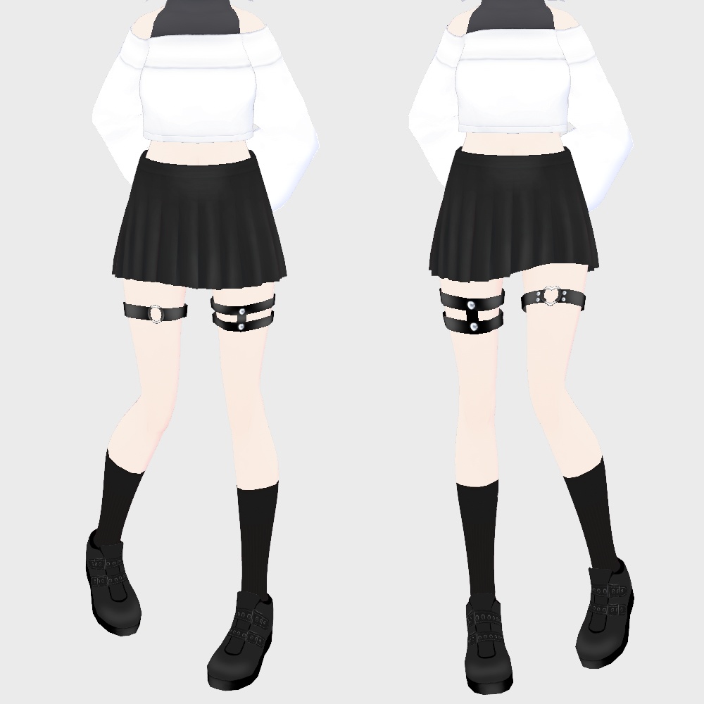 【VRoid】ガーターベルト 5種セット