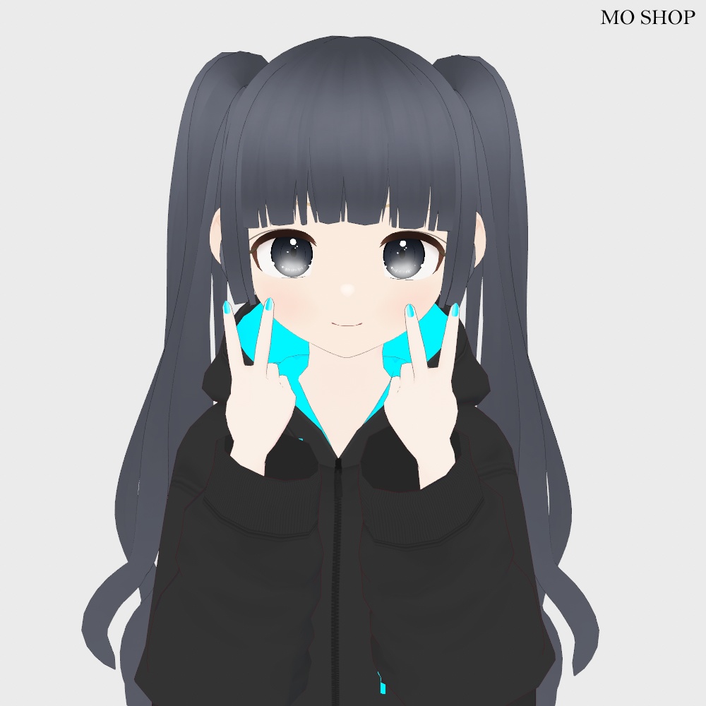 【無料 VRoid】ネオンカラーネイル 5色セット