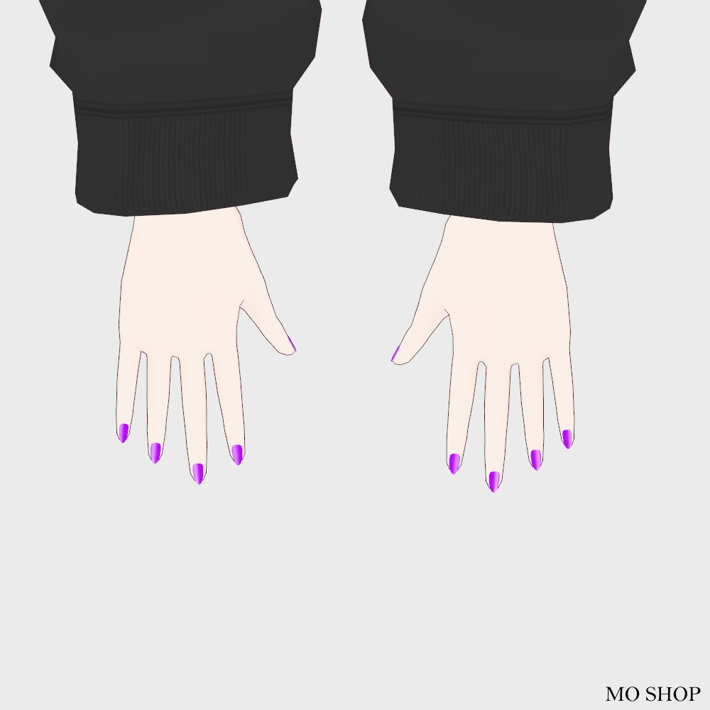 【無料 VRoid】ネオンカラーネイル 5色セット