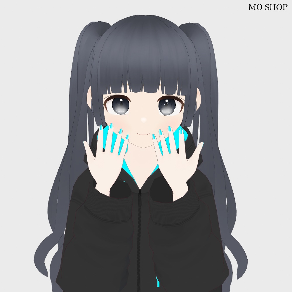 【無料 VRoid】ネオンカラーネイル 5色セット