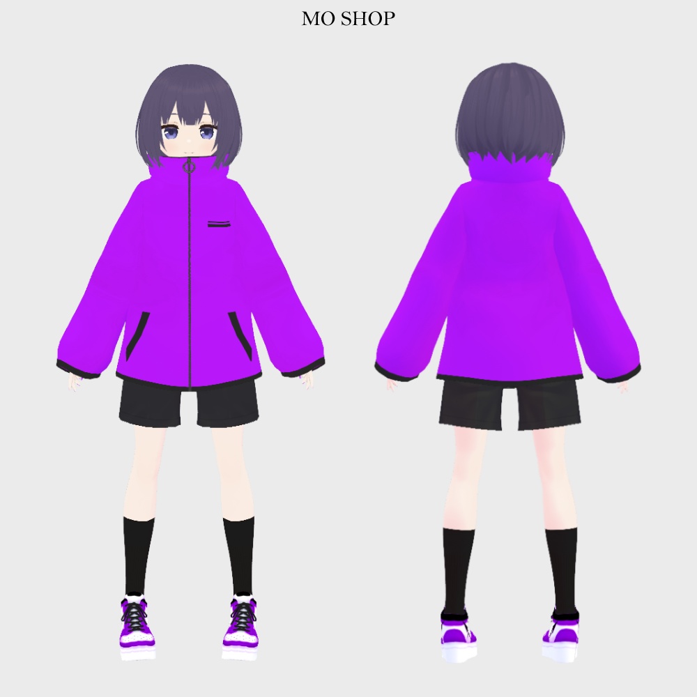 【VRoid】ネオンカラーコート 5色セット