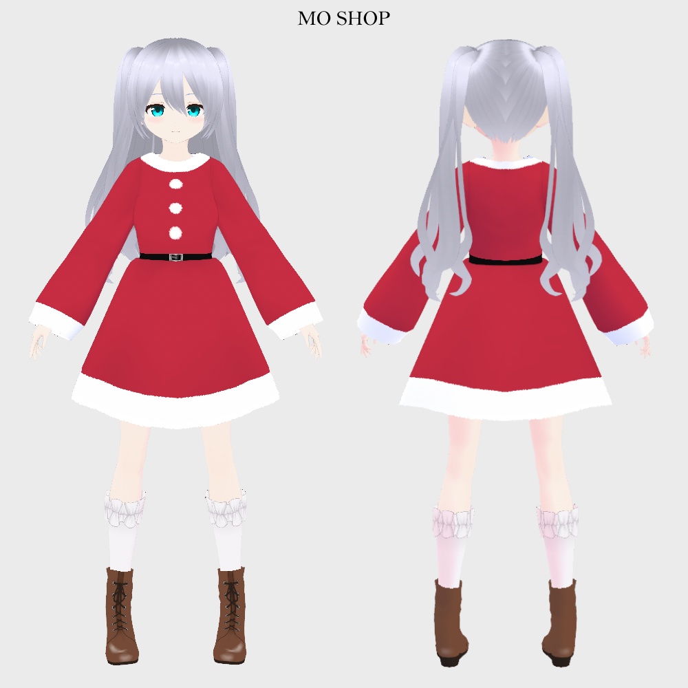 【VRoid】クリスマス衣装 サンタワンピース