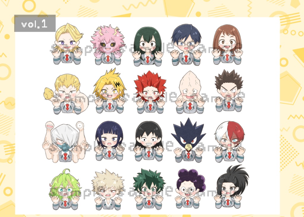 【ヒロアカ】がおがおフレークシール