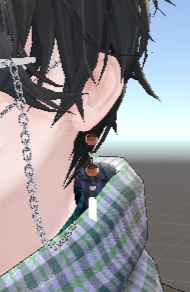 シンプルな耳飾り