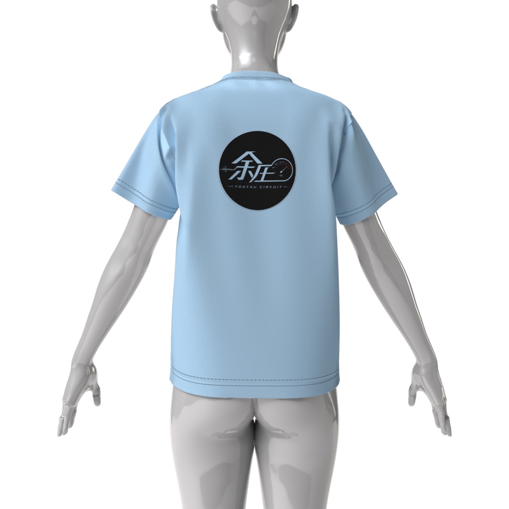 ビッグシルエットTシャツ 余圧 背面ロゴ