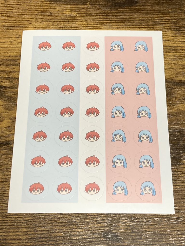 アドルとフィーナ　まんまるシール