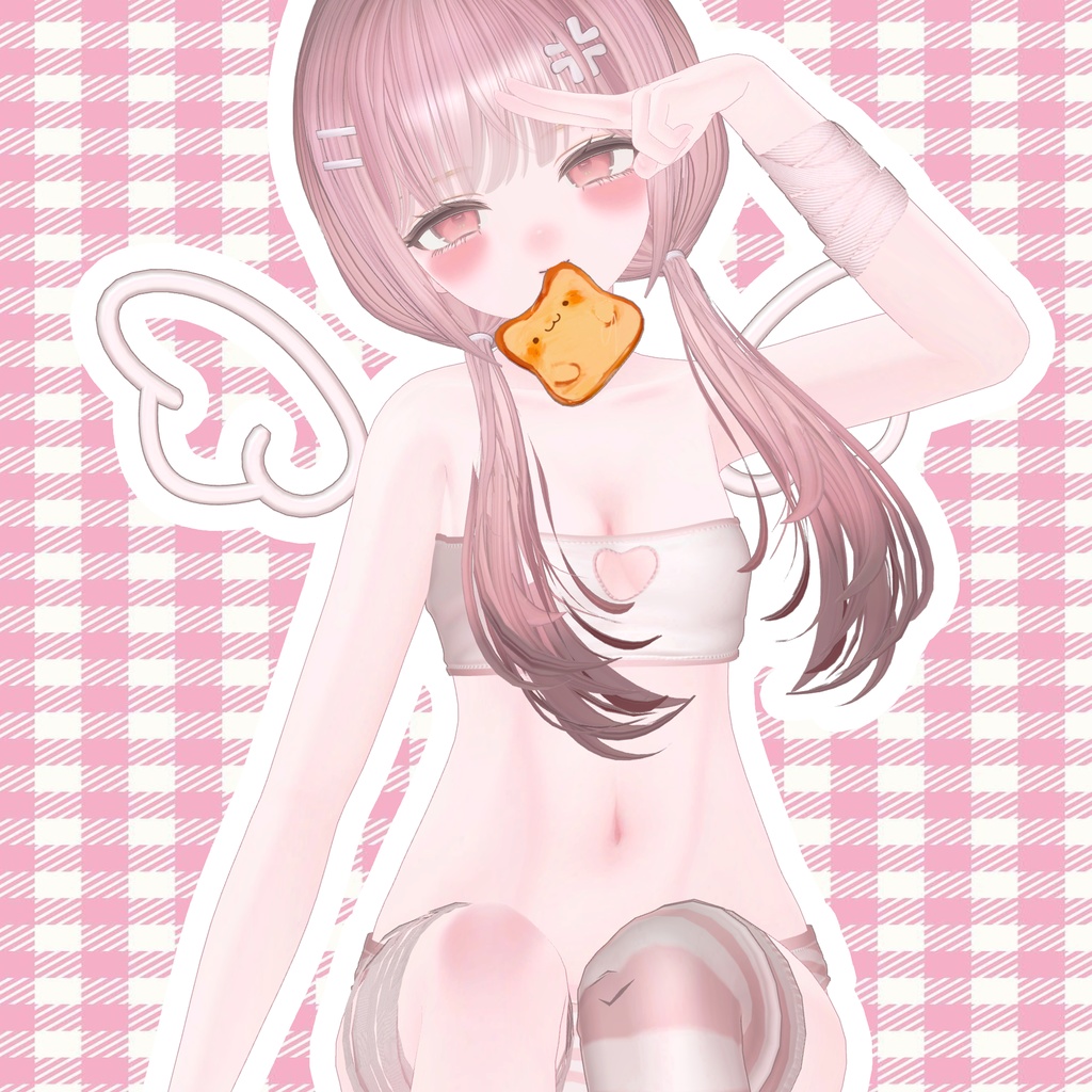 【Eku 3D専用】Pink skin(Make up+body skin)