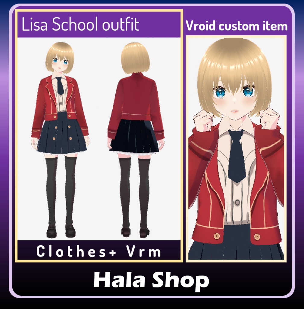 Lisa School outfit & Character Vroid