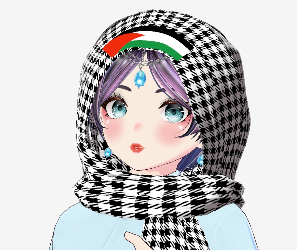 Palestinian Hijab Style (2 Ver.) & Face
