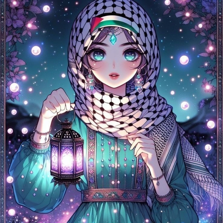 Palestinian Hijab Style (2 Ver.) & Face