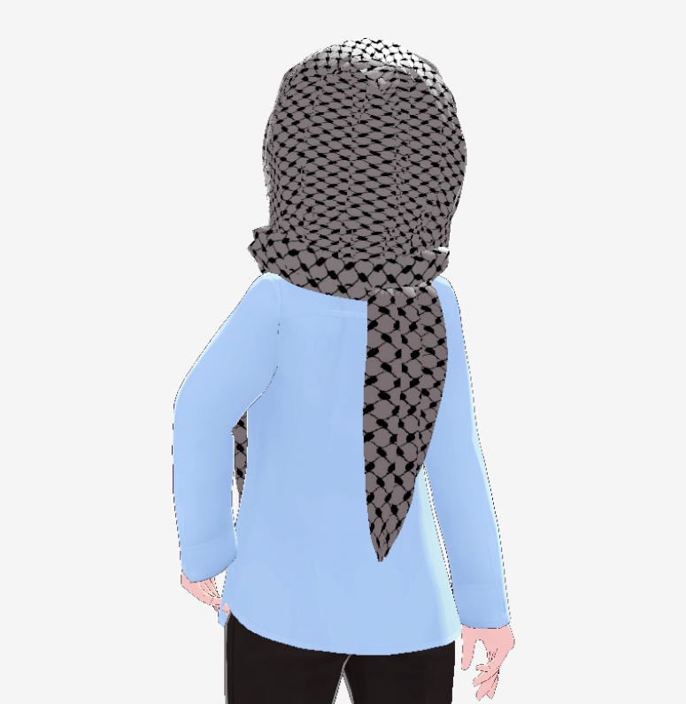 Palestinian Hijab Style (2 Ver.) & Face