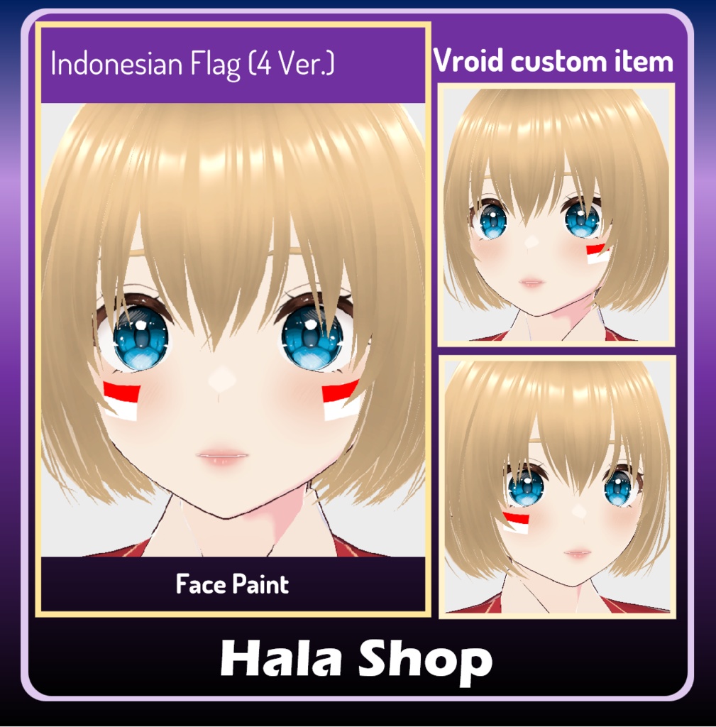 Indonesian flag (4 Ver.)