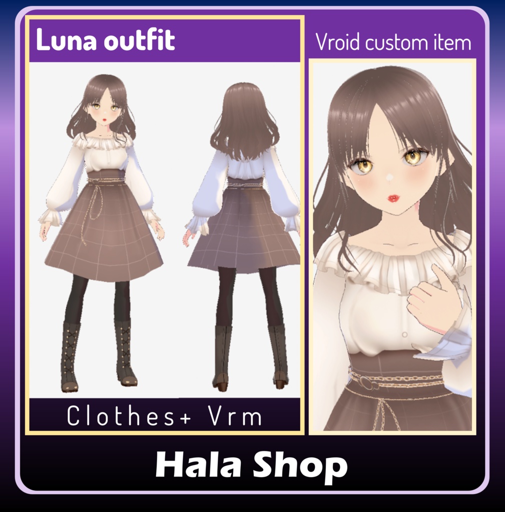 Luna's outfit & Character Vroid
