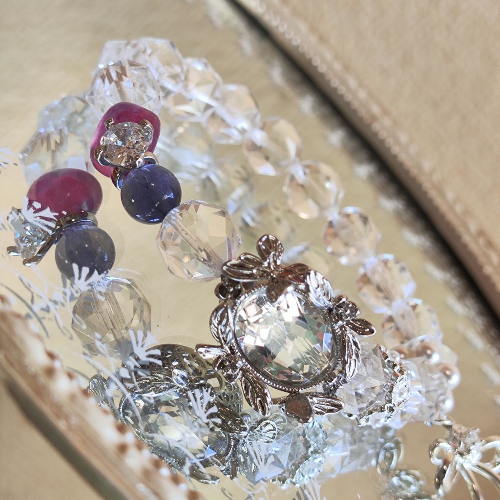 ✦ユリレイ/数量限定/ホワイトウェディングver./天然石イメージアクセサリー