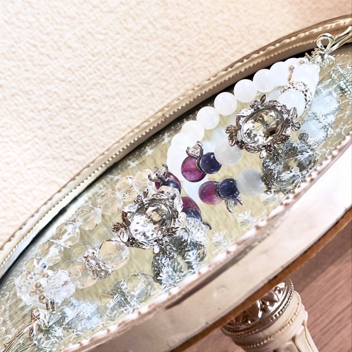 ✦ユリレイ/数量限定/ホワイトウェディングver./天然石イメージアクセサリー