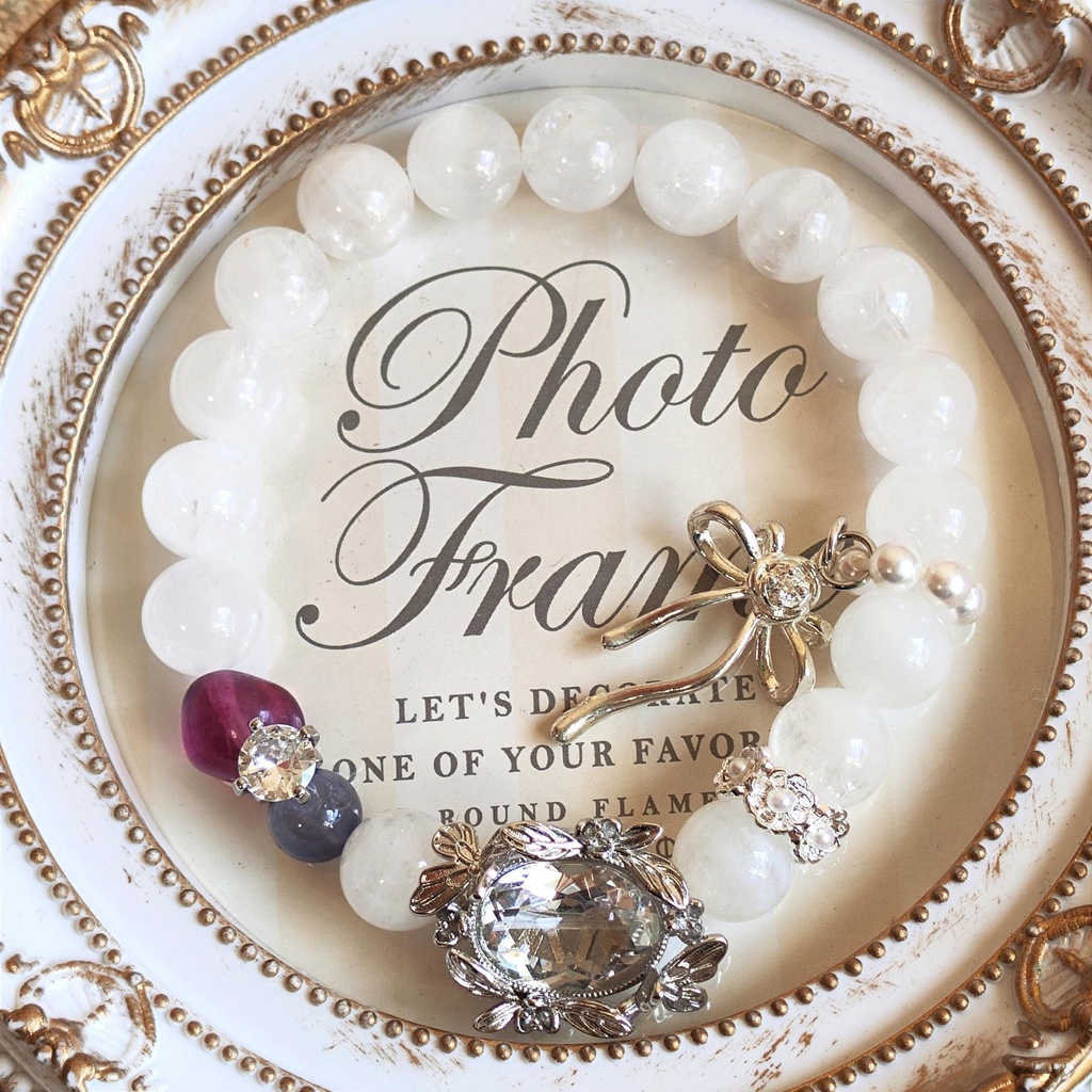 ✦ユリレイ/数量限定/ホワイトウェディングver./天然石イメージアクセサリー