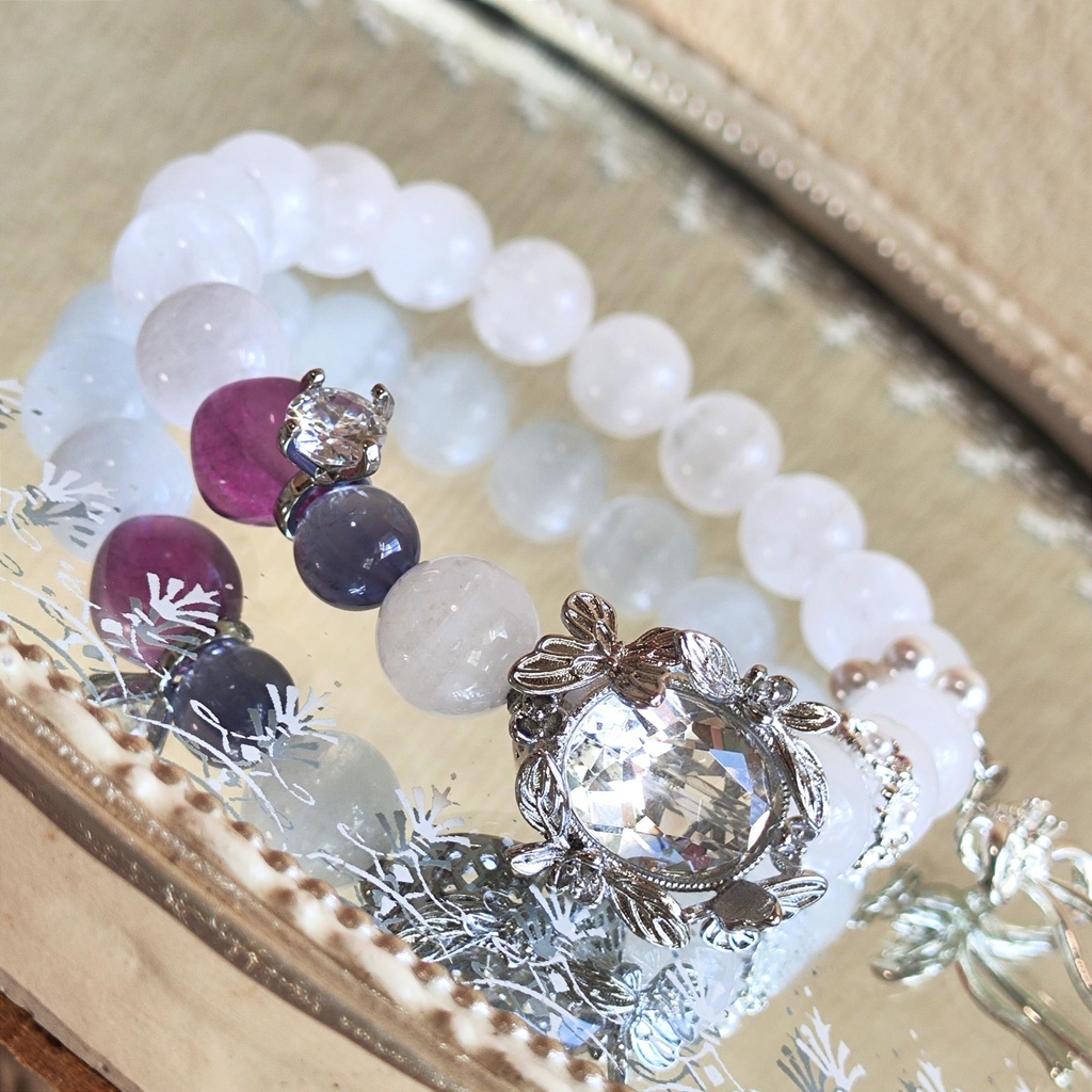 ✦ユリレイ/数量限定/ホワイトウェディングver./天然石イメージアクセサリー